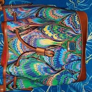 Dooney and Bourke Plumes Drawstring Bag